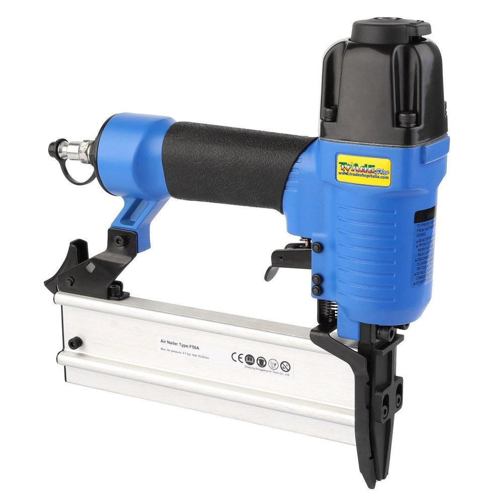 Trade Shop - Chiodatrice Spillatrice Aria 2 Funzioni Sparachiodi Pistola Per Chiodi 10 50 Mm -