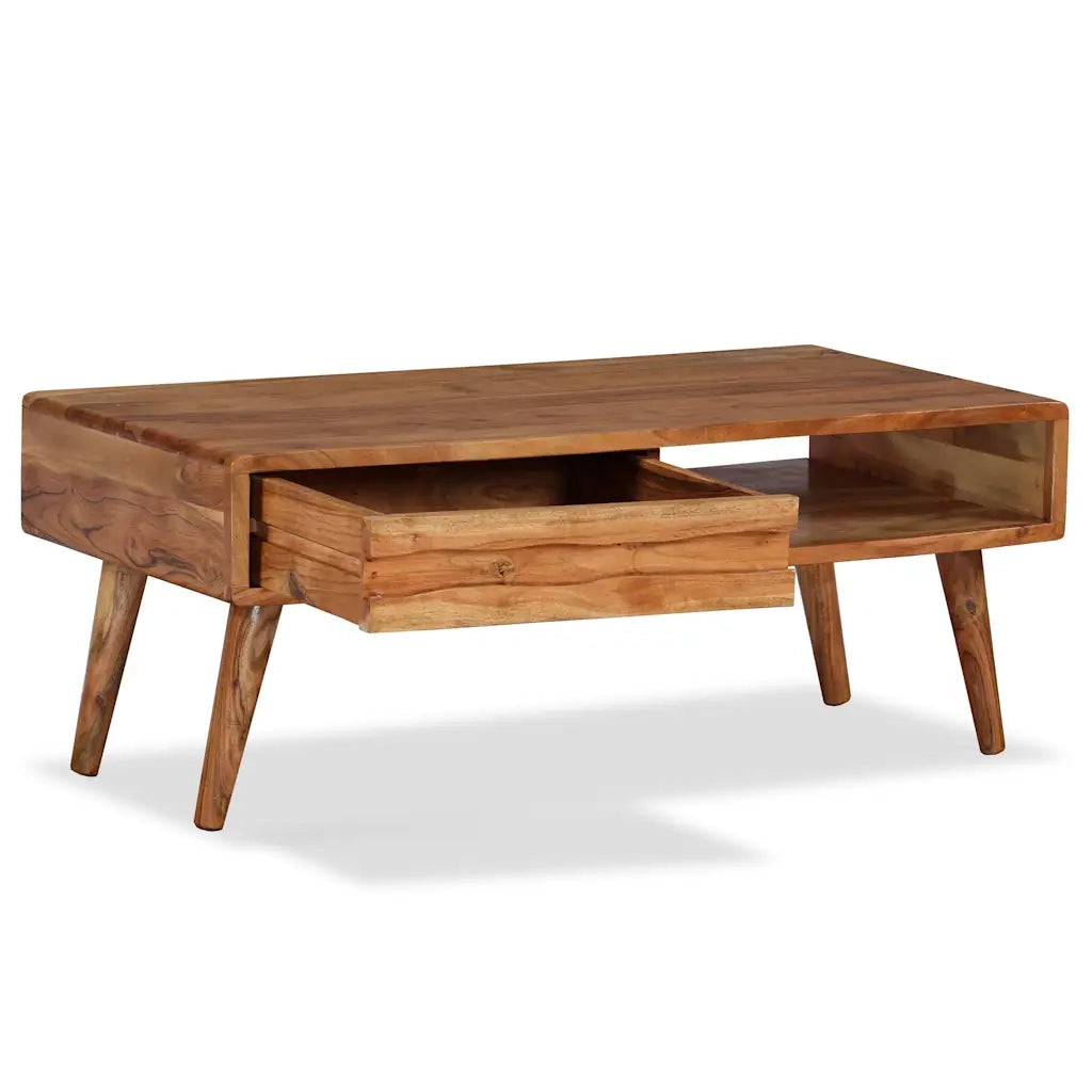 Tavolino da CaffÃ¨ Massello con Cassetto Intagliato 100x50x40 cm cod mxl 9404