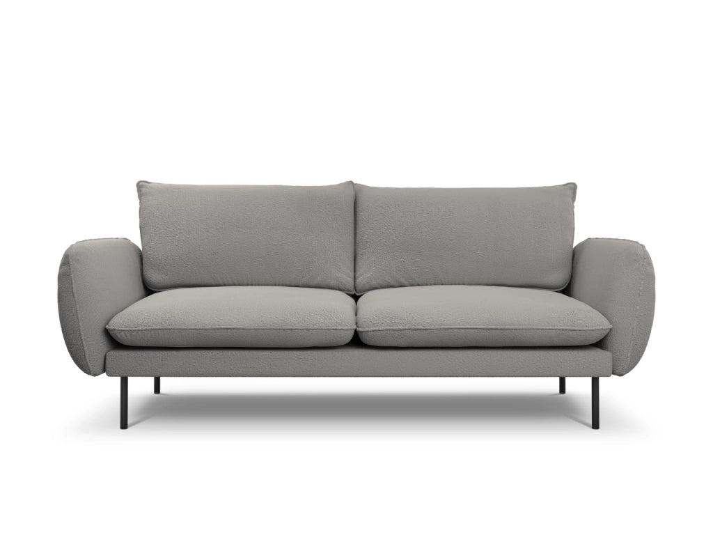 Cosmopolitan Design - Divano "Vienna" 3 posti in bouclé grigio 