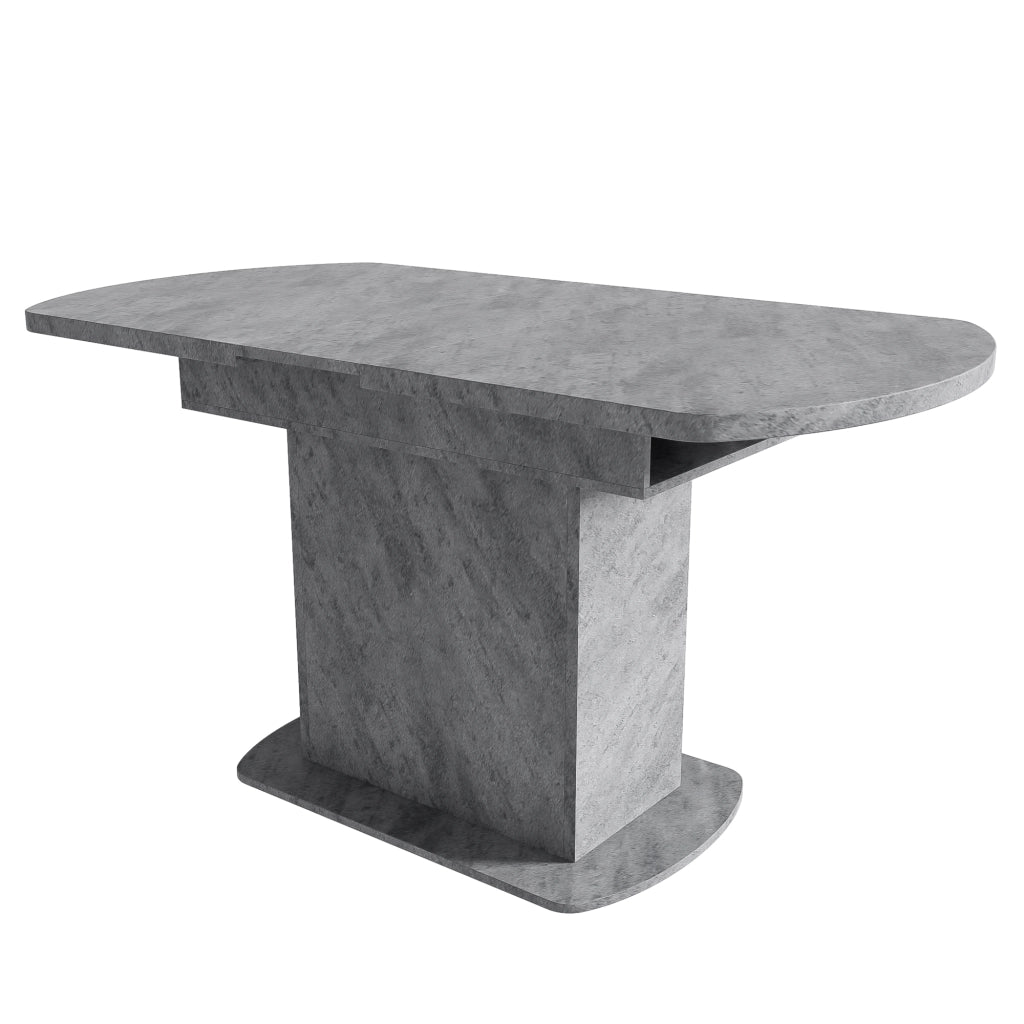 Tavolo da pranzo allungabile con vano contenitore, design moderno, grigio