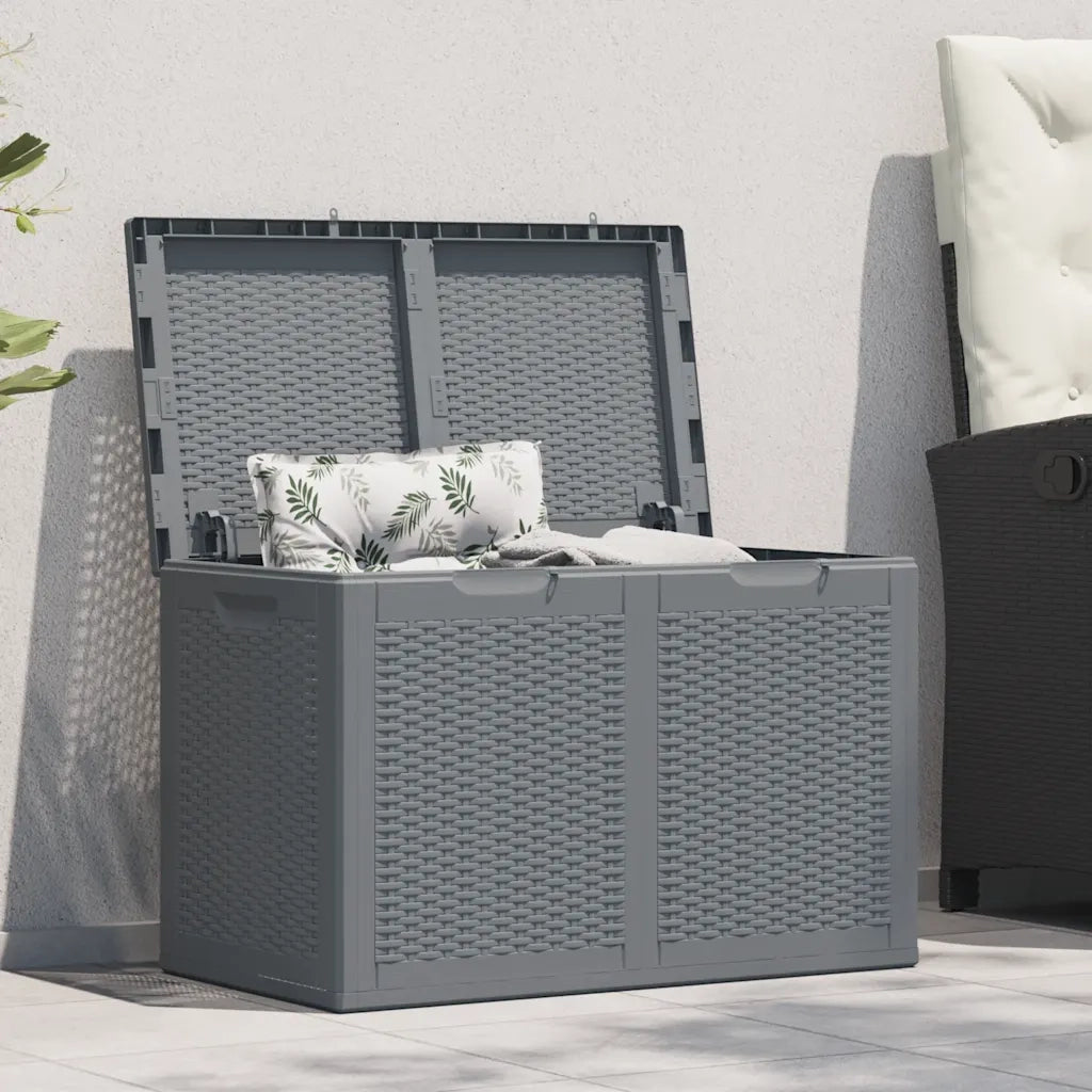 Contenitore da Giardino Grigio in Rattan PP 180 L 364060