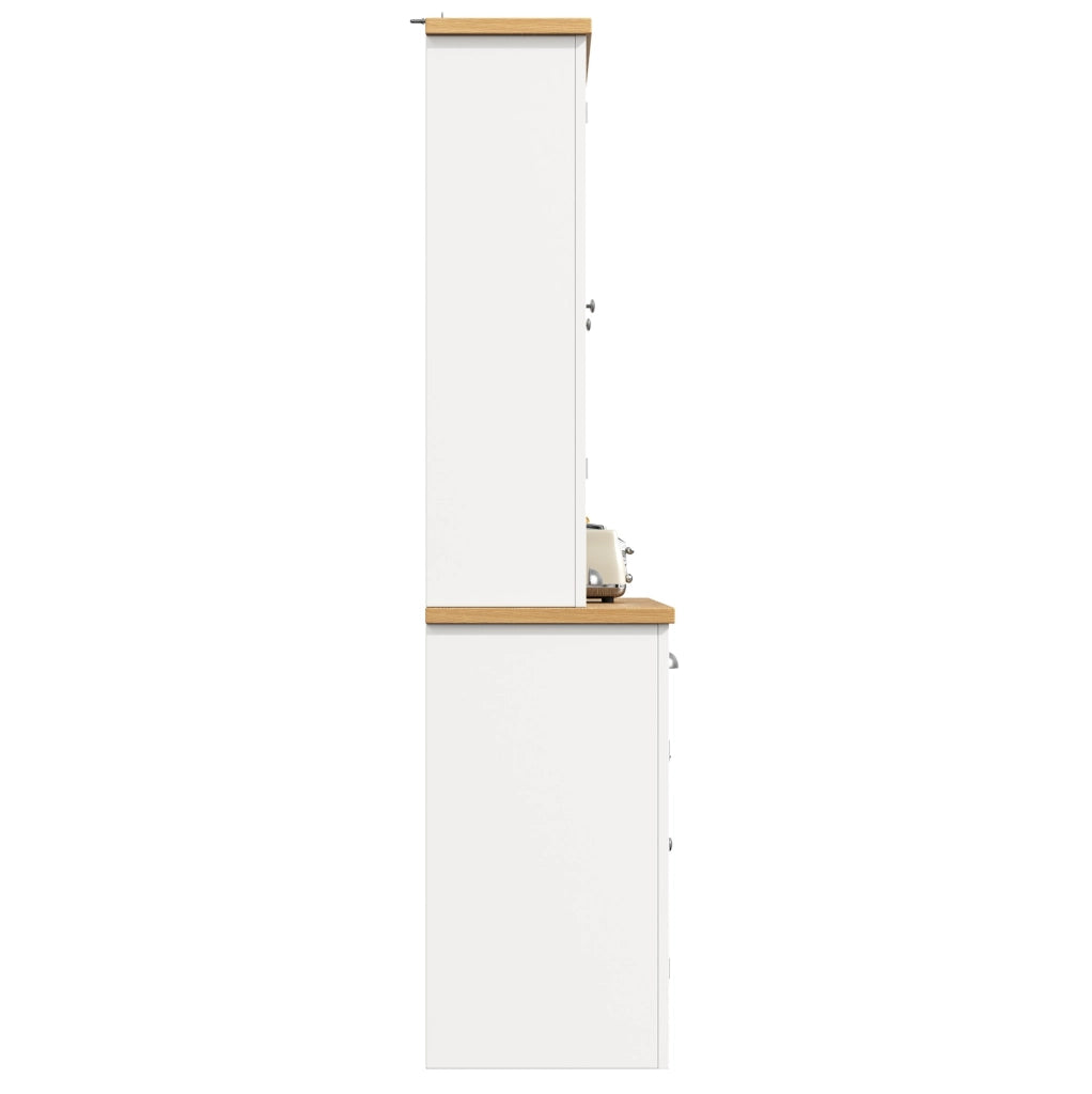 Mobile alto 120x40x185 cm con anta in vetro e chiusura soft close in MDF e metallo; bianco