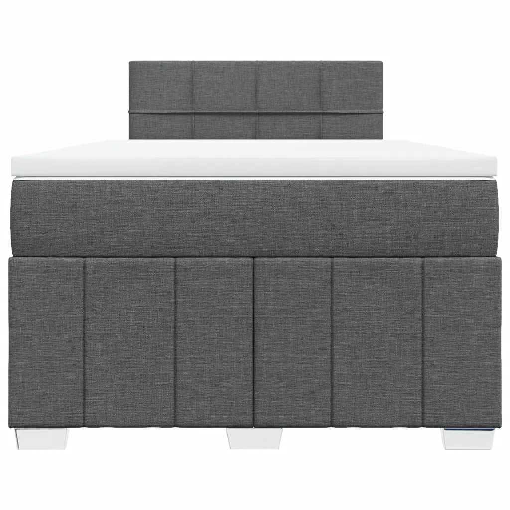 Giroletto a Molle con Materasso Grigio Scuro 120x190cm Tessuto