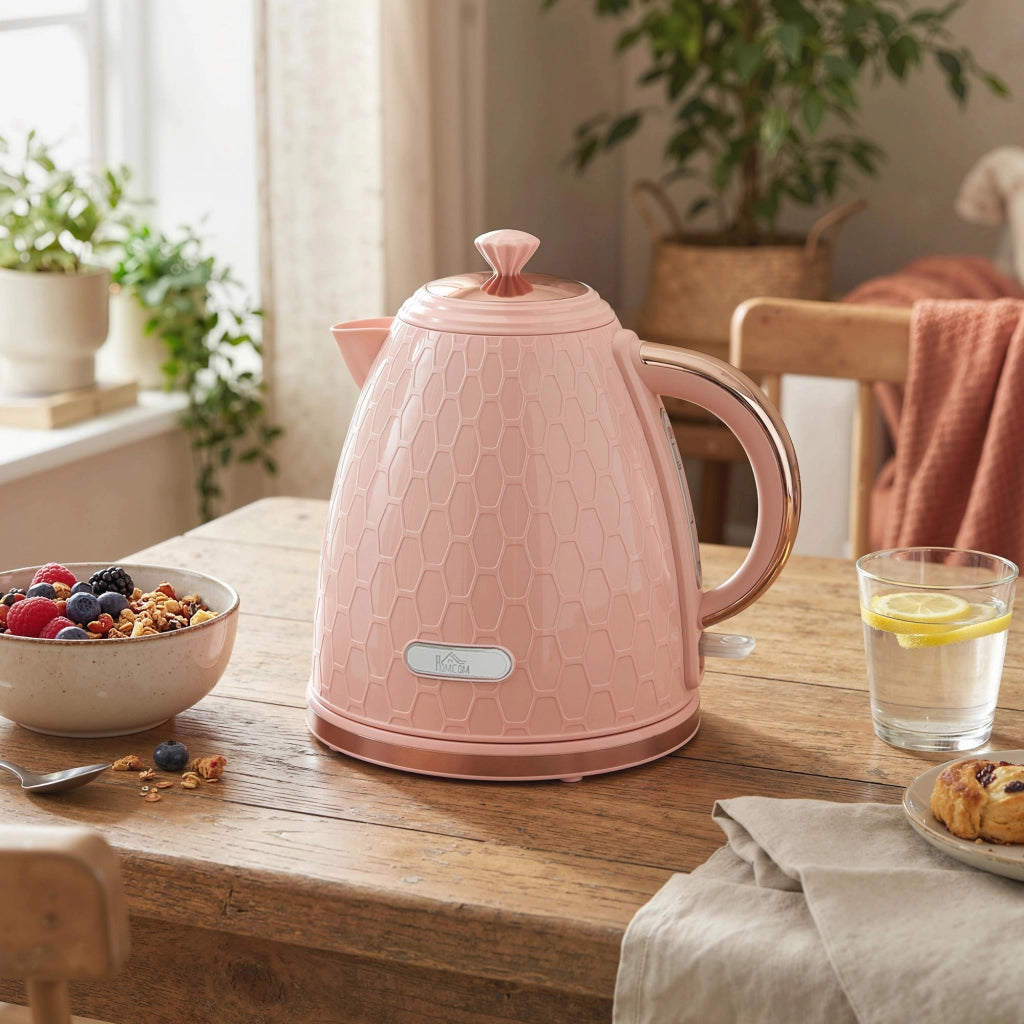 Bollitore Elettrico 1.7L ¨C zephmum ¨C 2200W, Rosa Chiaro