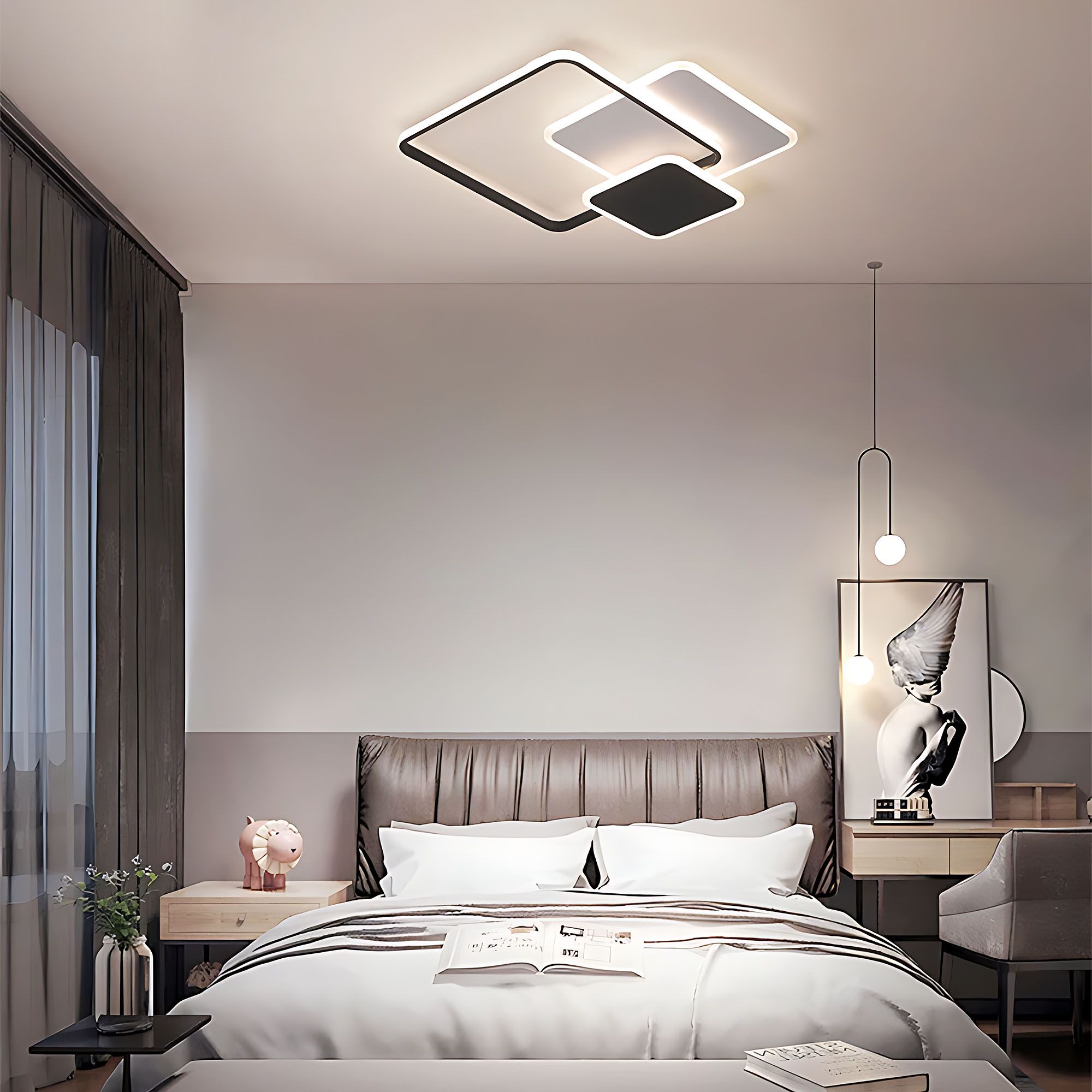 Lampada Da Soffitto Lhj079-c Black/white Led