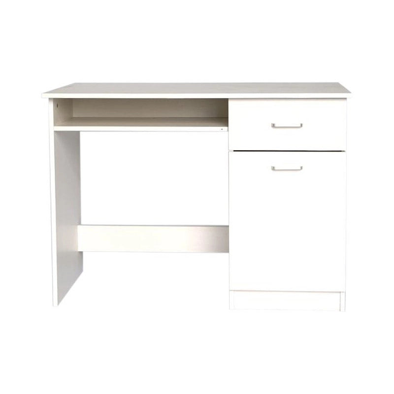 Scrivania 1 Anta E 1 Cassetto 100x50x73 Bianco Legno