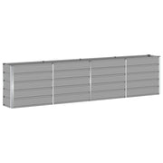 Moderna fioriera multiuso 160 x 40 x 75 cm per uso interno/esterno in acciaio grigio chiaro 02_0059186