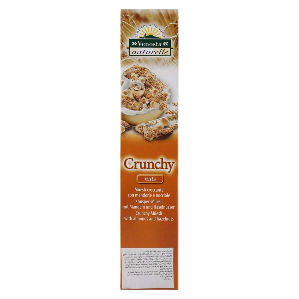 Venosta naturelle crunchy nuts con mandorle e nocciole confezione 375 grammi