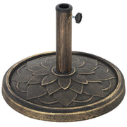 Base per Ombrellone Ø46x34 cm da 12 kg in Resina Metallo e Cemento Bronzo