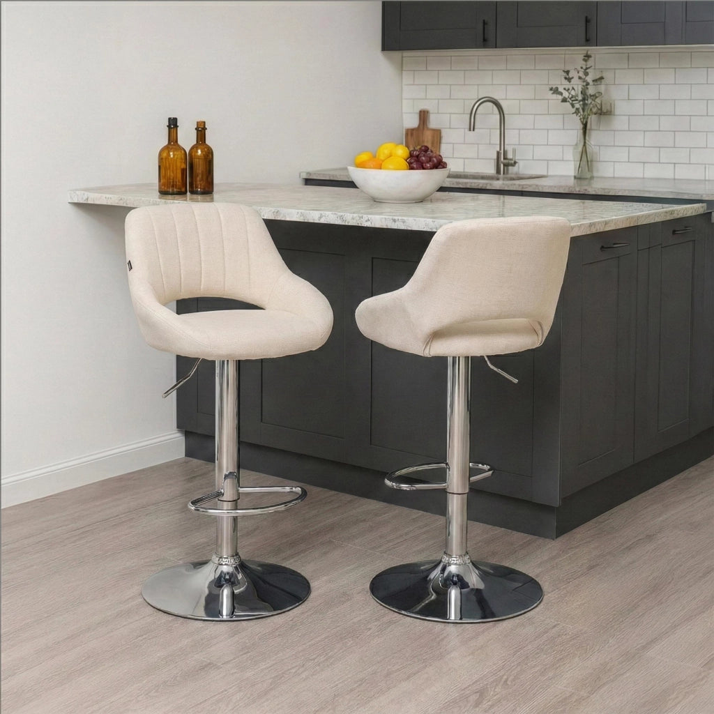 Set di 2 sgabelli da bar tessuto Milet C 5
