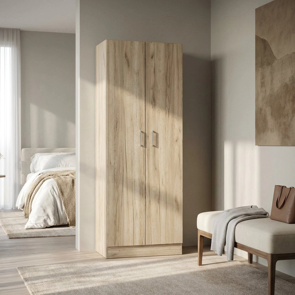 Armadio due ante in Legno Composito cm 77x50x190 - NORM