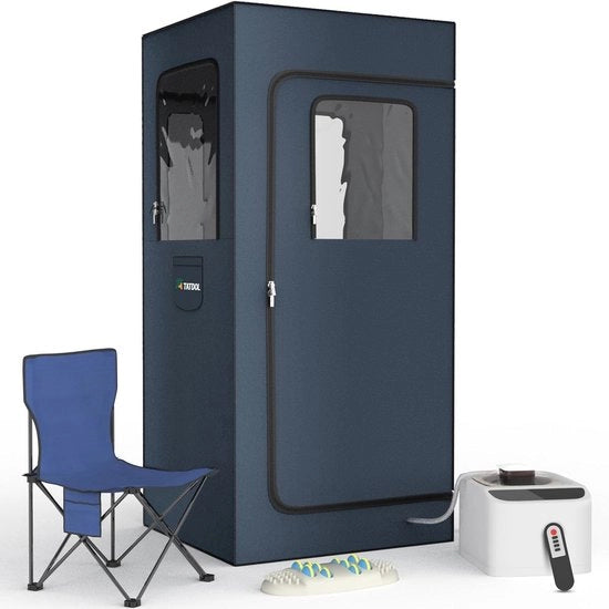 Kit di Sauna Portatile per Casa - Set di Relax con Comando a Distanza e Grande Capacità