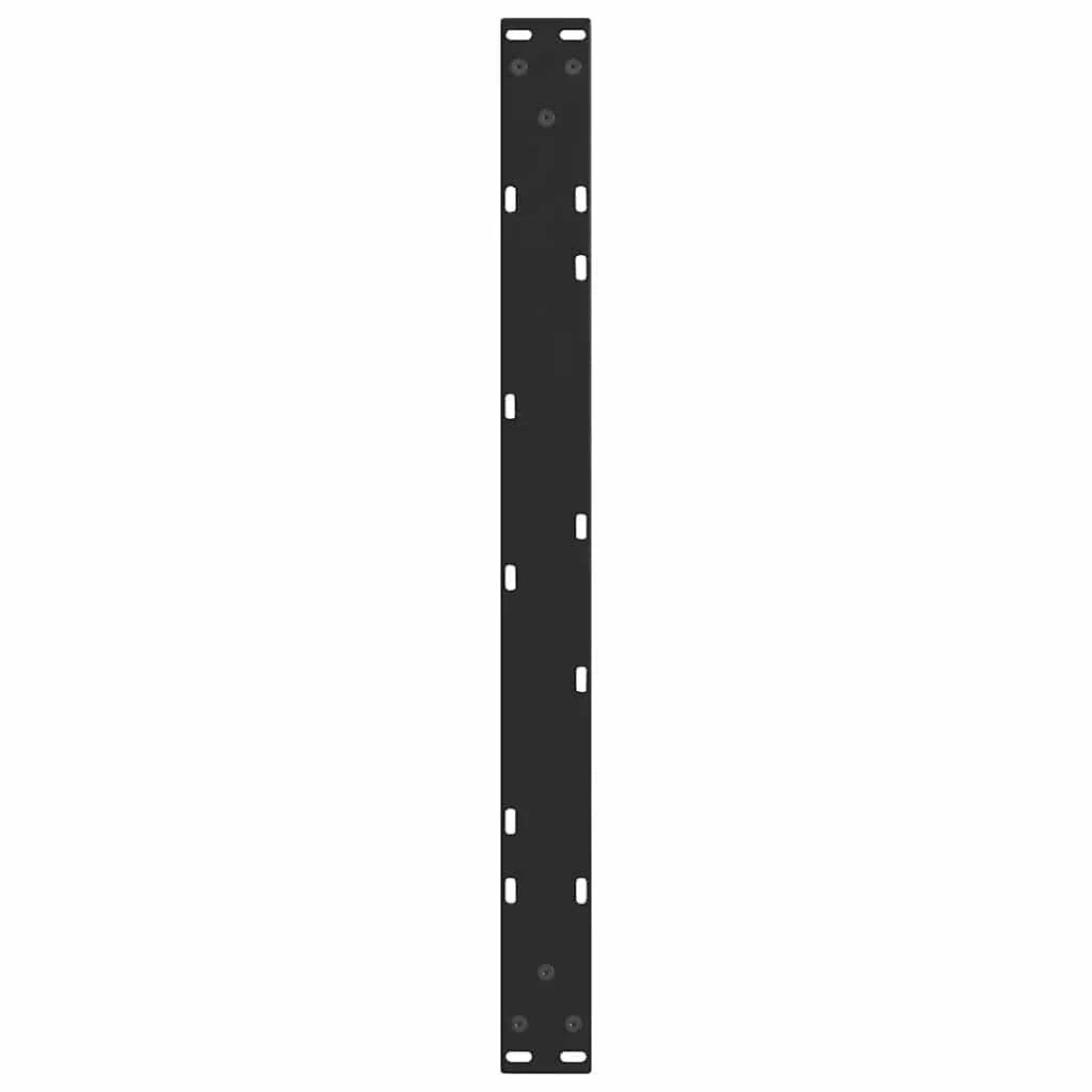 Set di 2 gambe per tavolino da caffè a forma di V per un tavolo moderno da 70 x 31 cm con guide regolabili in acciaio nero 02_0056904