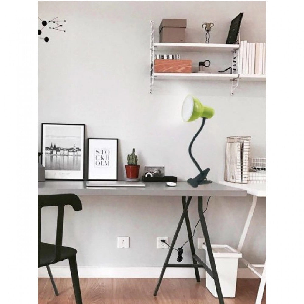 Trade Shop - Lampada Snodabile Da Scrivania Luce Tavolo Braccio Flessibile Orientabile Pinza -