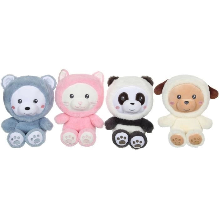 Peluche gatto Hoody Pets - GIPSY TOYS - Rosa, 24 cm