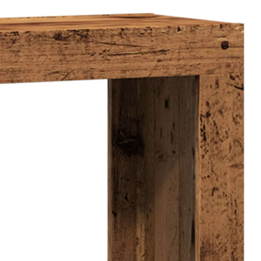 Tavolini Impilabili 3 pz Legno Antico in Truciolato