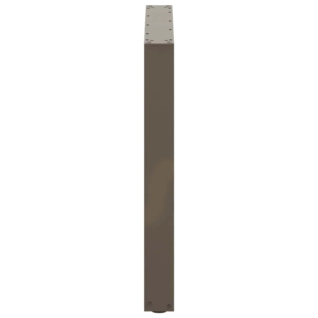Set di 3 gambe per tavolo da pranzo a forma di U robuste e regolabili 90 x 73 cm in acciaio naturale 02_0057451