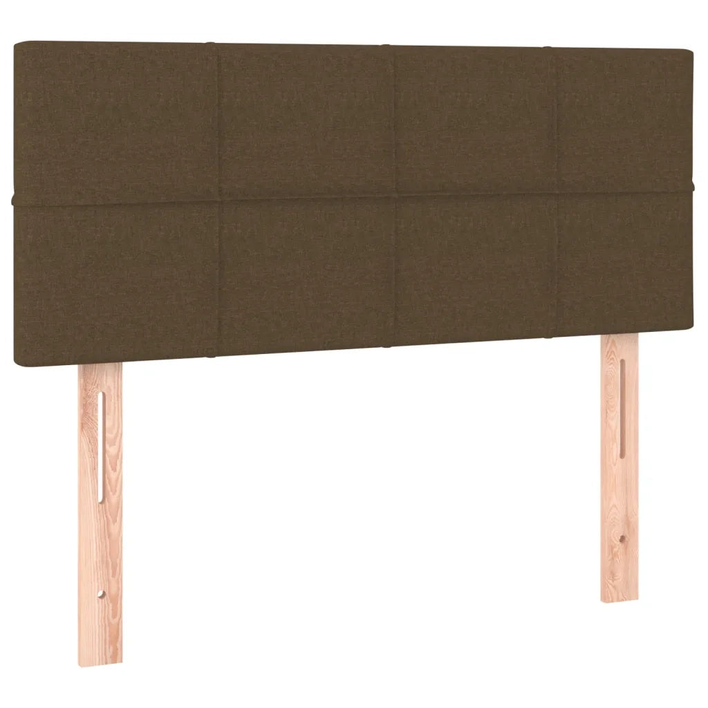 Giroletto a Molle con Materasso Marrone Scuro 120x200cm Tessuto