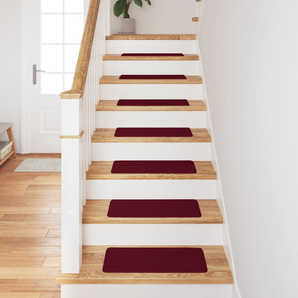 Tappeti per scale  con retro in lattice Bordeaux 25x60 cm