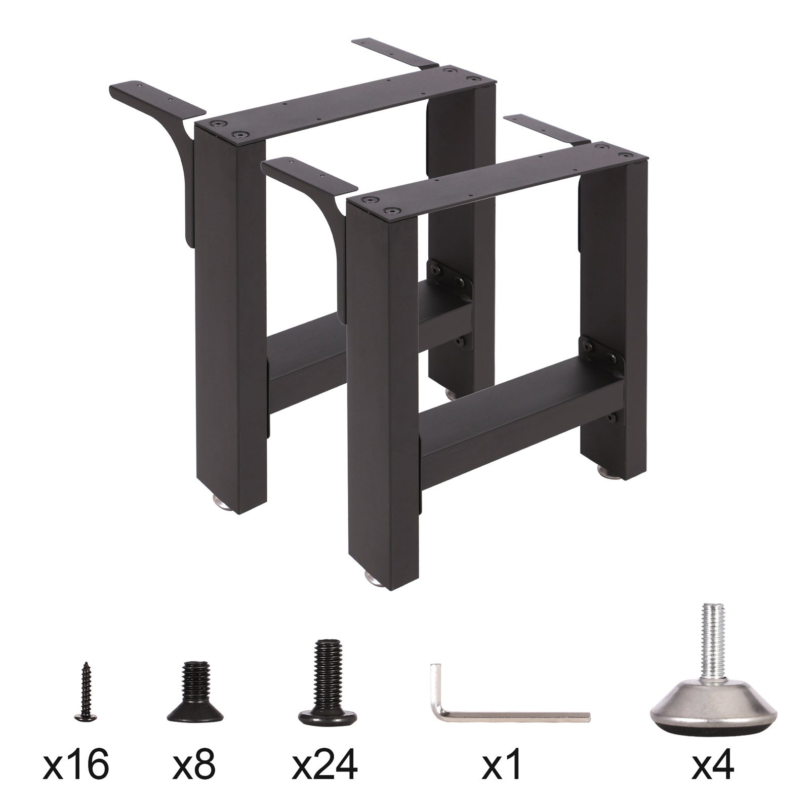 Base per panche verniciatura a polvere nero 30x43cm Telaio quadrato panca