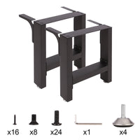 Base per panche verniciatura a polvere nero 30x43cm Telaio quadrato panca