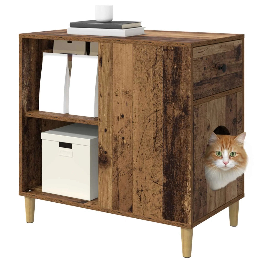 Casa per Gatti Legno vecchio 72 x 42.5 x 70 cm CFW6622047