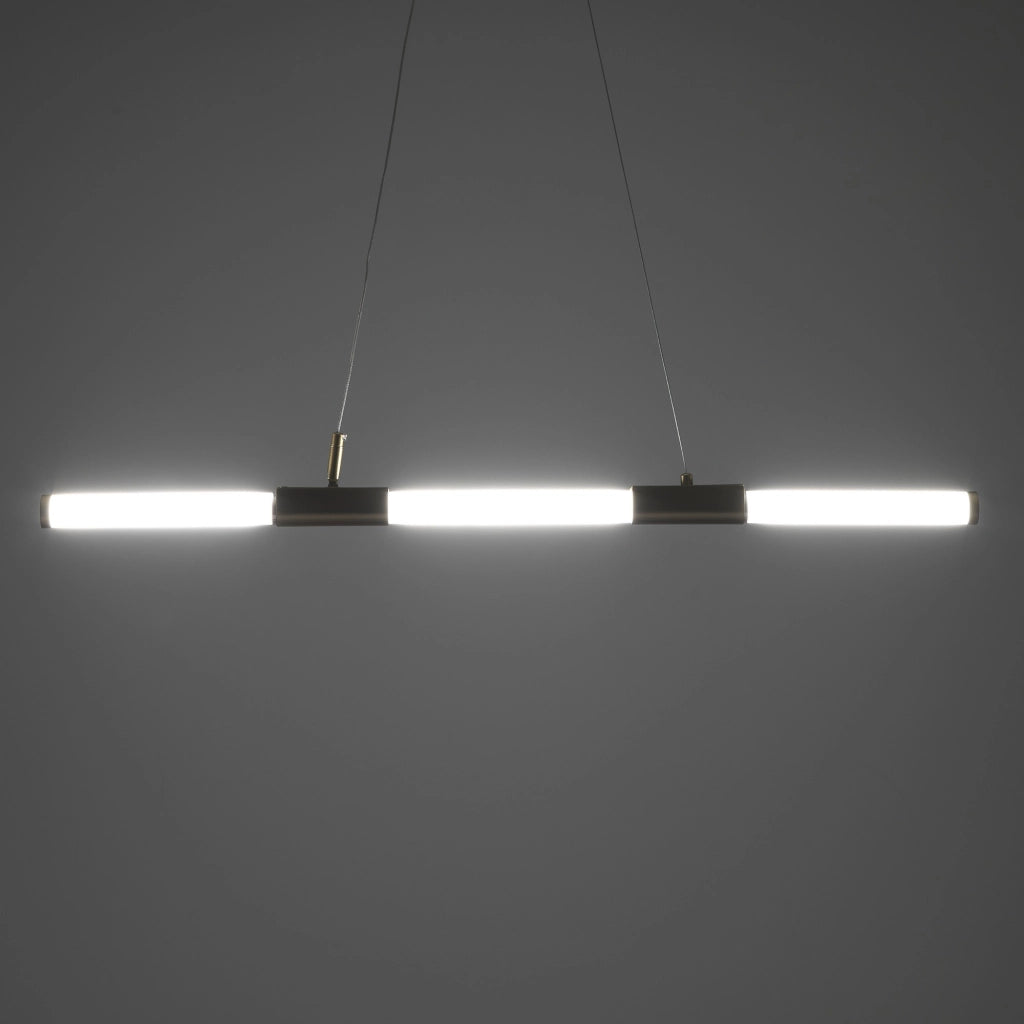 Lampadario in vetro e acciaio oro cm. Ø.3,2 L.92