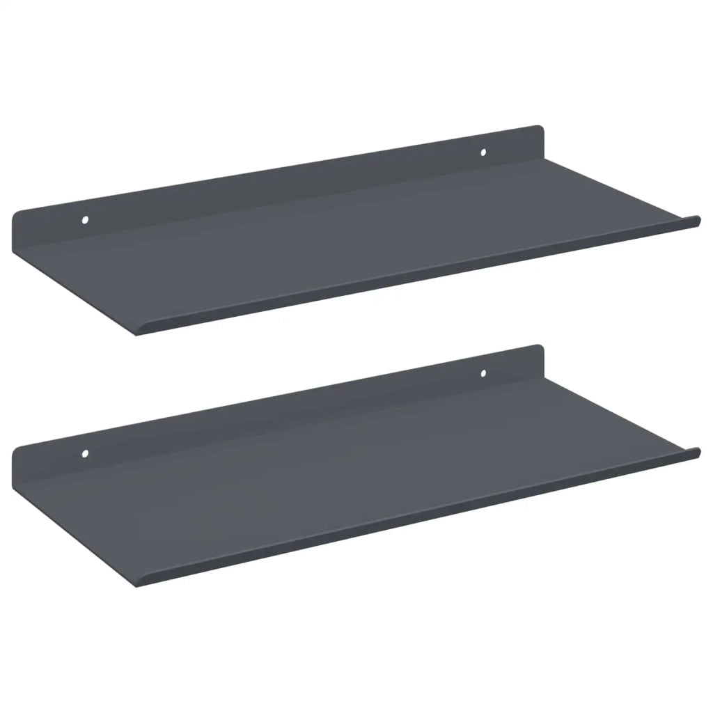 Mensola sospesa 2 pcs Antracite 40 x 18 x 2,5 cm Acciaio 8004012