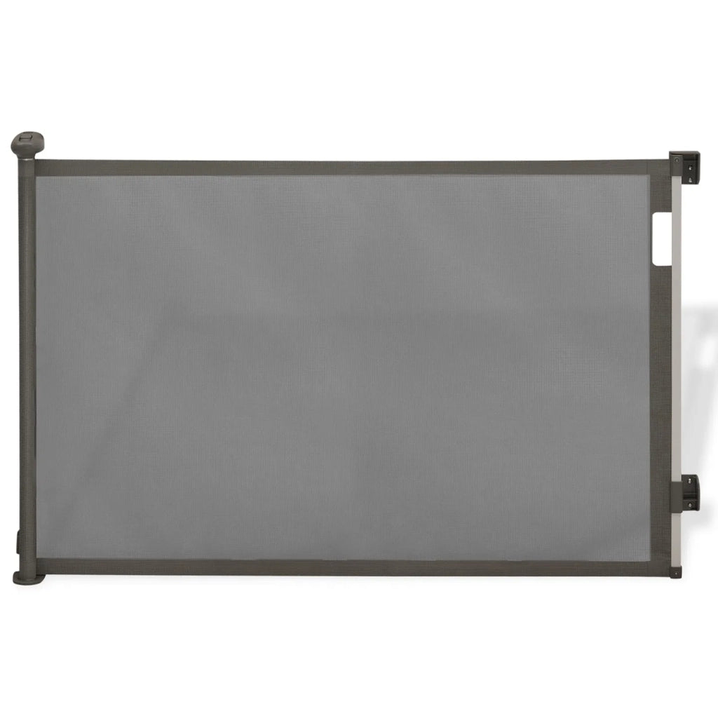 IDMarket - Cancelletto retrattile per animali domestici da 130 cm, grigio