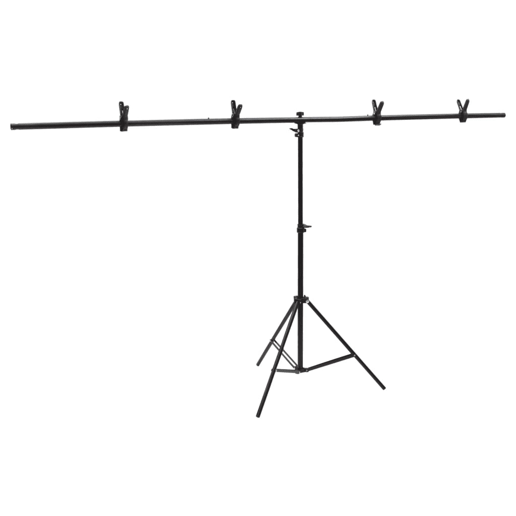 Supporto per Sfondo a T Nero 201x60x(70-200) cm CFW9206974