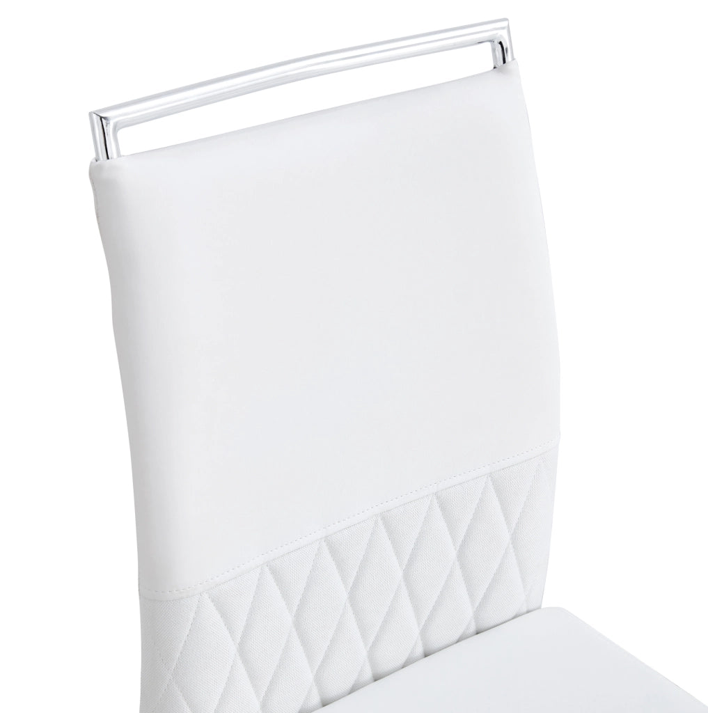 Sedia moderna ergonomica bianca con schienale in PU e lino