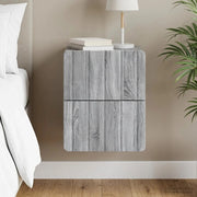 Mobiletto da notte a muro Grigio Sonoma 33 x 34,5 x 43 cm 898307