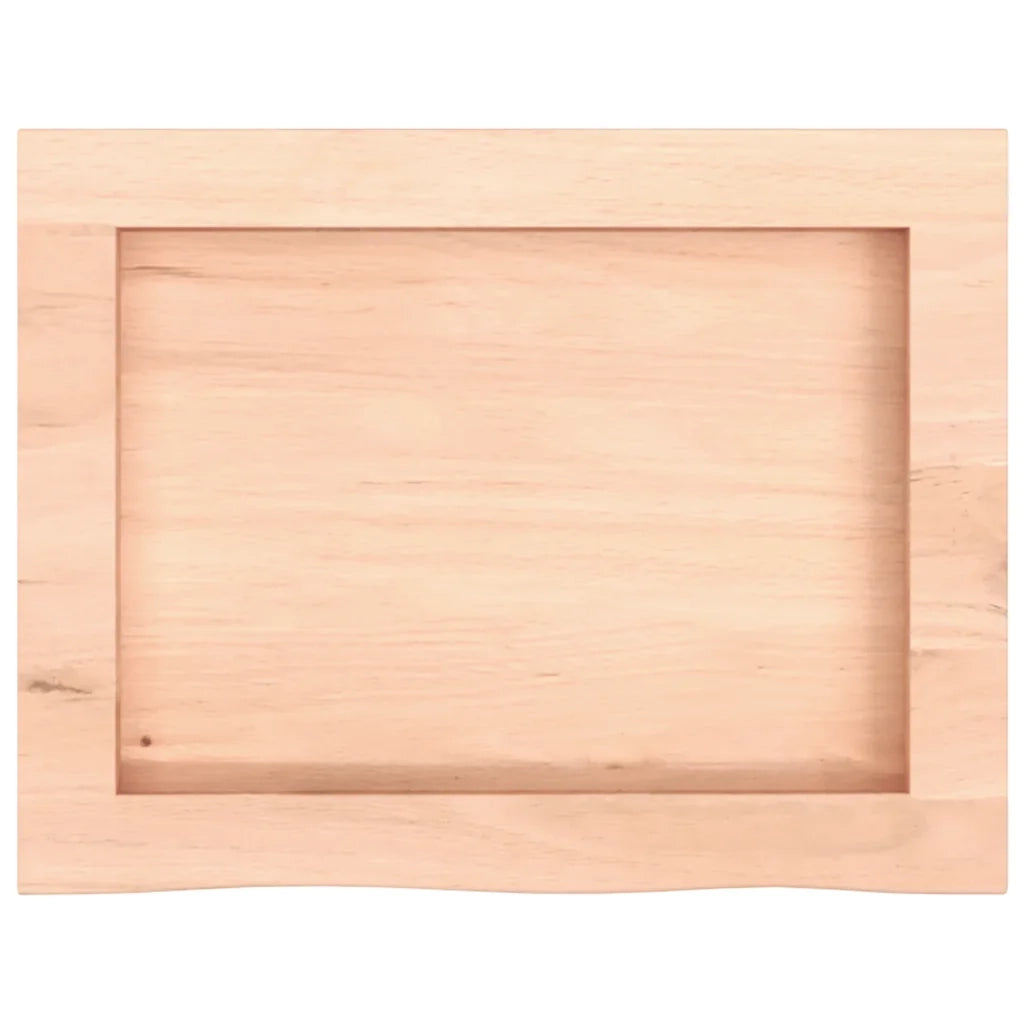 Ripiano a Parete 40x30x(2-4) cm Massello Rovere Non Trattato 363507