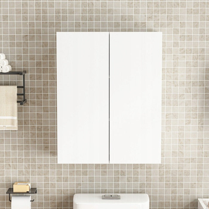 Mobile da Bagno Sospeso 60 cm 2 Ante Moderno e Salvaspazio