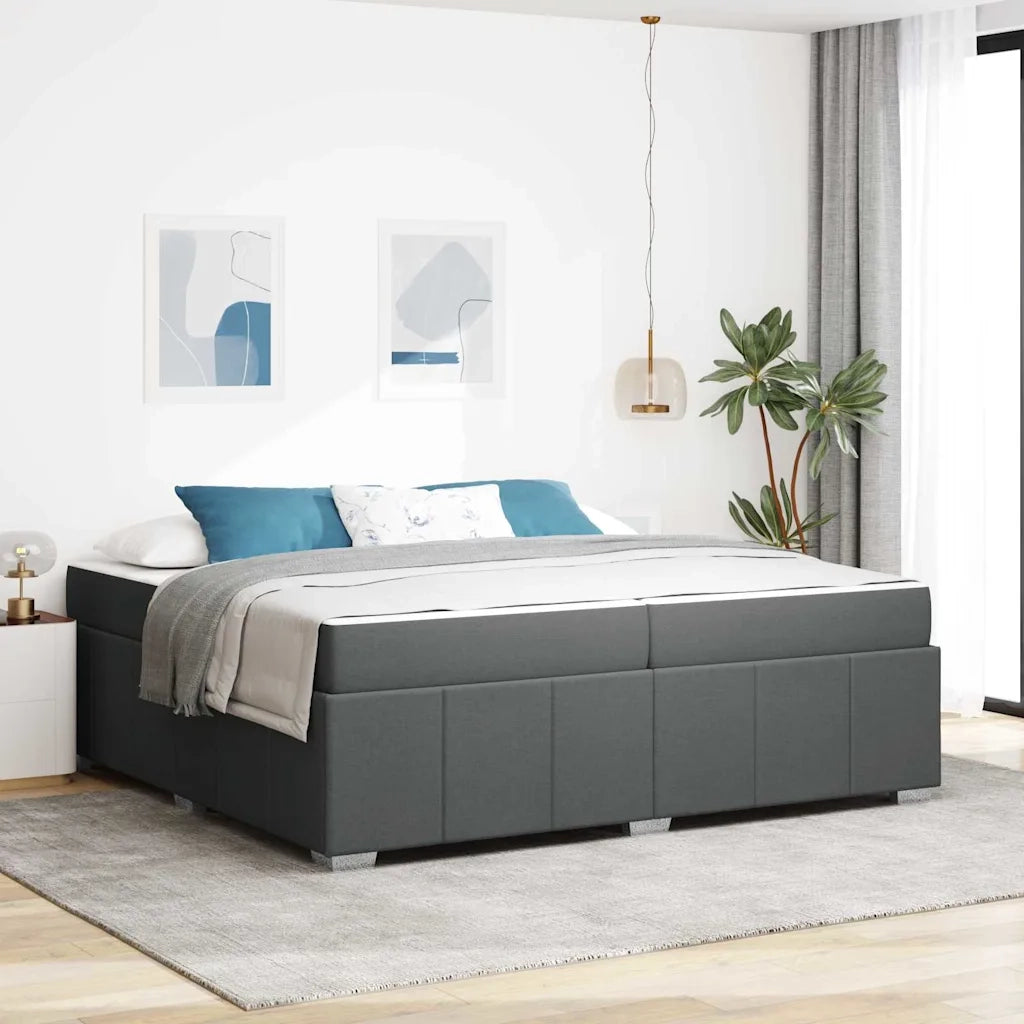 Struttura del letto Grigio scuro 200 x 200 cm Tessuto 3398308