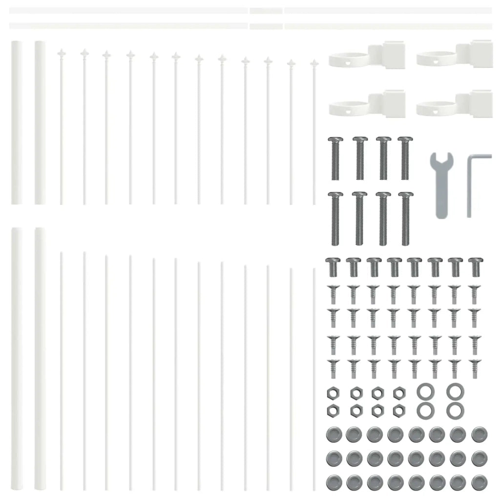 Recinzione per Giardino 7 pcs Bianco 170 x 165 cm 3360168
