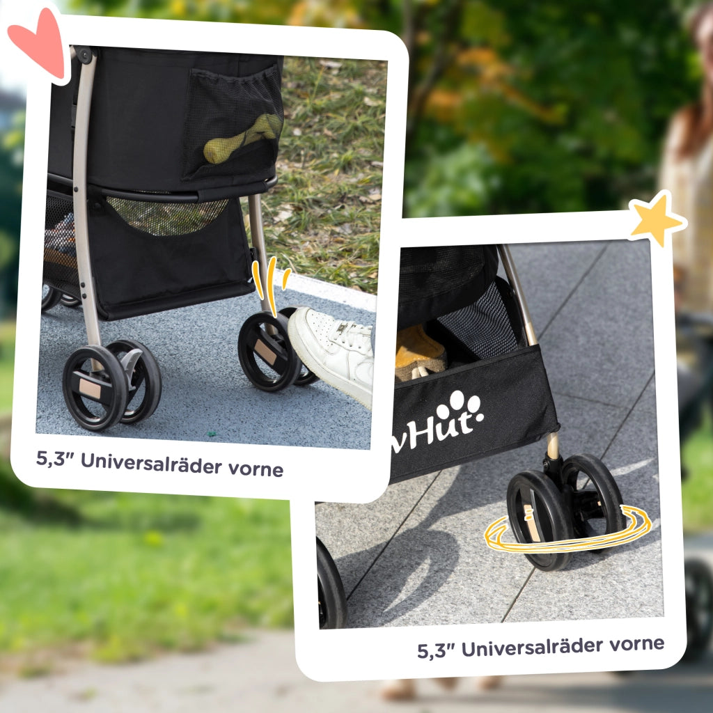 Trasportino per cani 2 in 1 pieghevole con borsa ¨C zephmum ¨C 82x49.5x98 cm