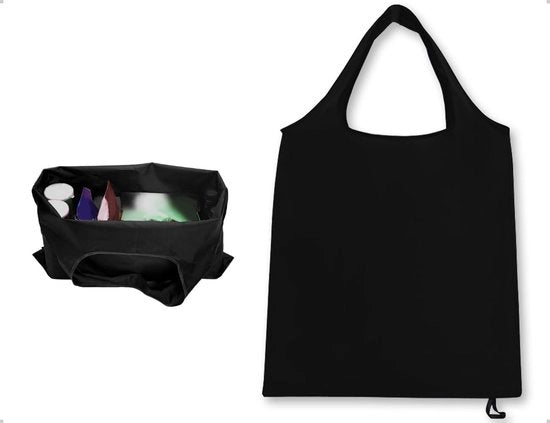 Tas da spesa pieghevole in poliestere duraturo - Peso leggero - Grande tas da portare (69 x 56 cm) - Riciclabile - Capacità fino a 20 kg - Borsa da spesa