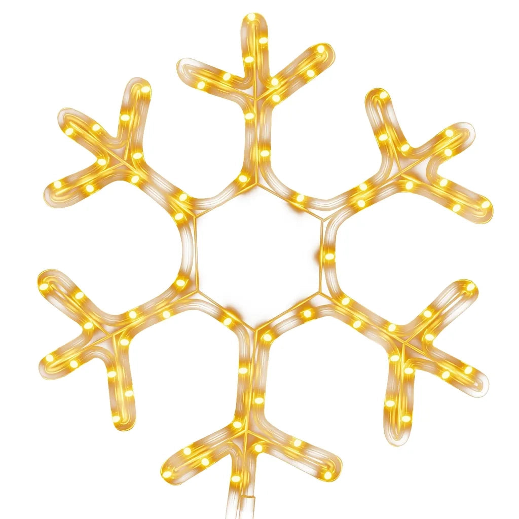 Figura Natalizia Fiocco di Neve con 72 LED Bianco Caldo 38x37cm 343294