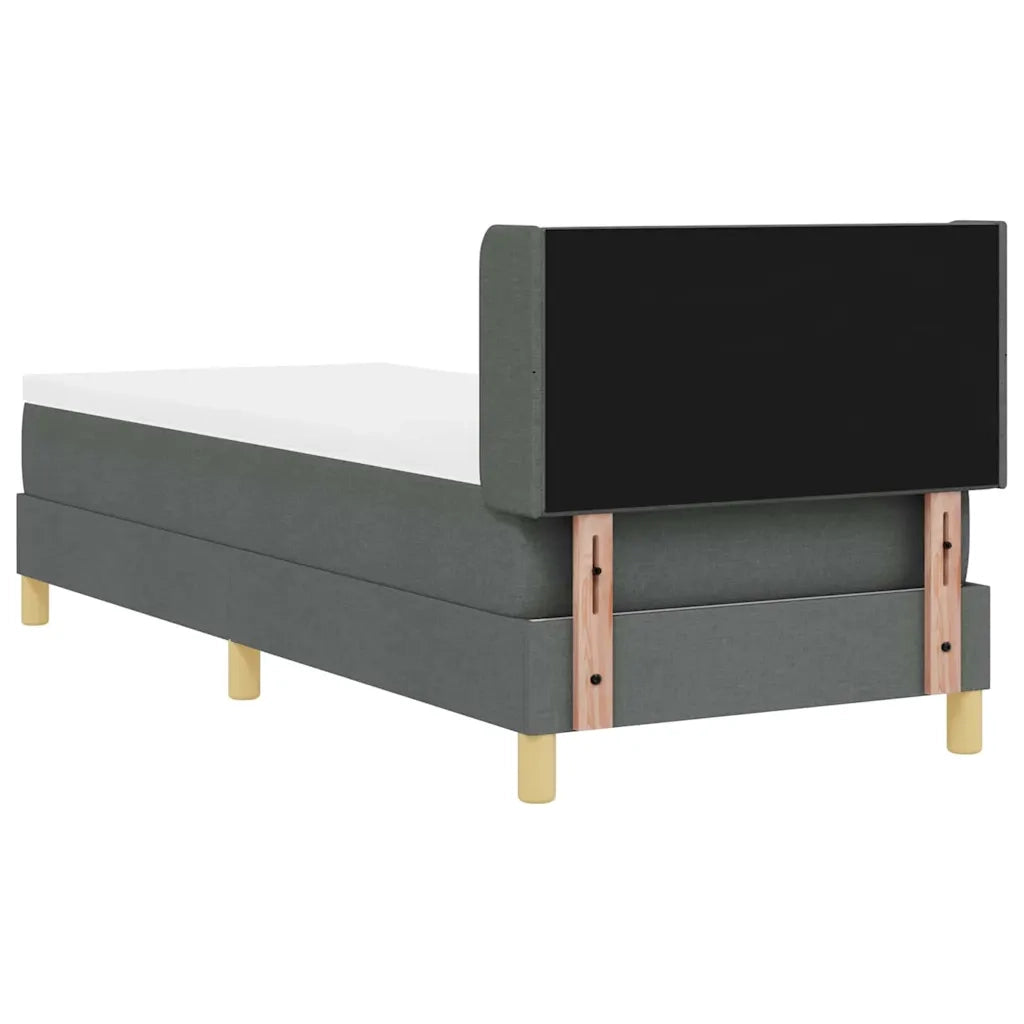 Letto a molle con materasso Grigio scuro 200 x 80 cm Tessuto 3341322