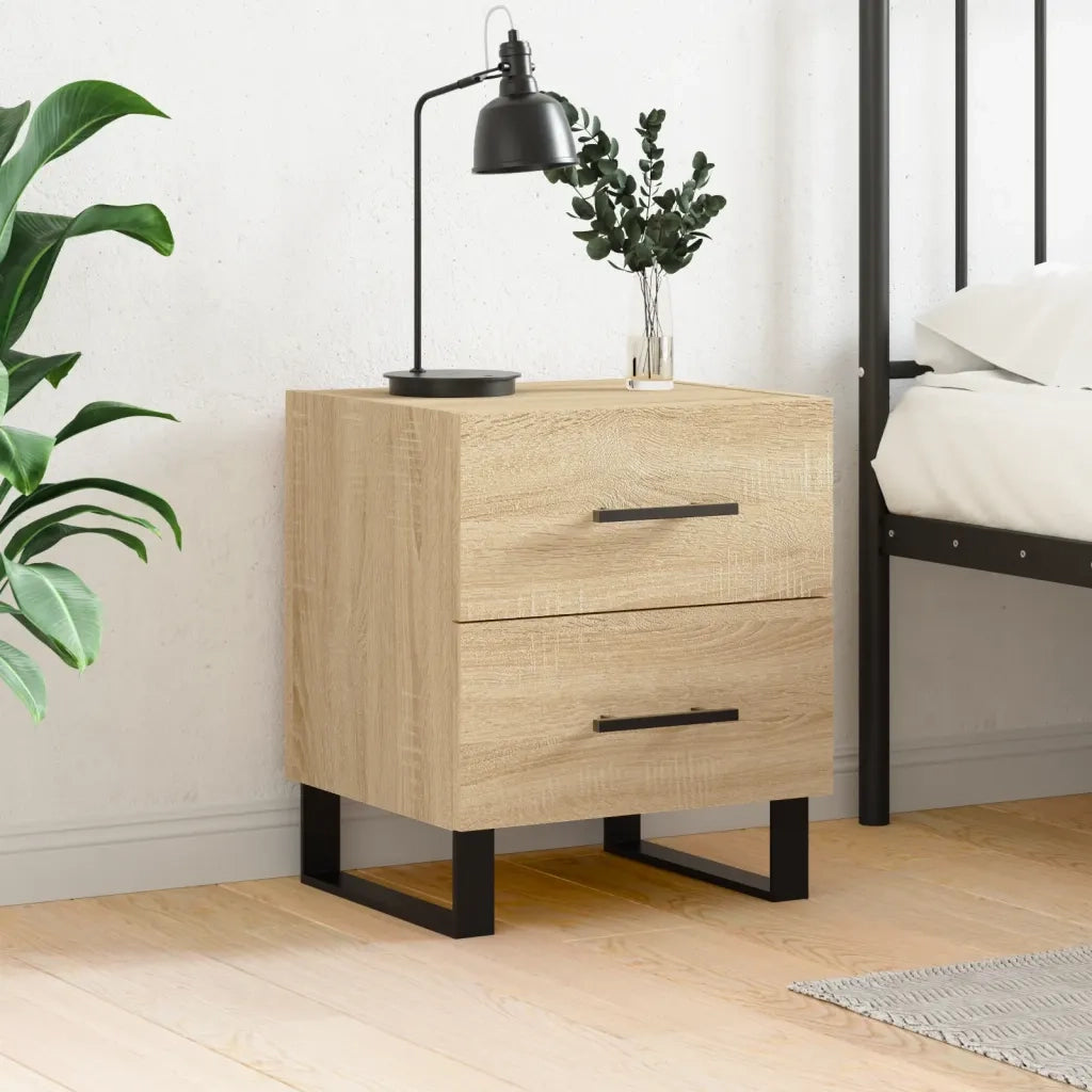 Comodino | Armadio da Notte | Mobiletto da notte Rovere Sonoma 40x35x47,5 cm in Legno Multistrato