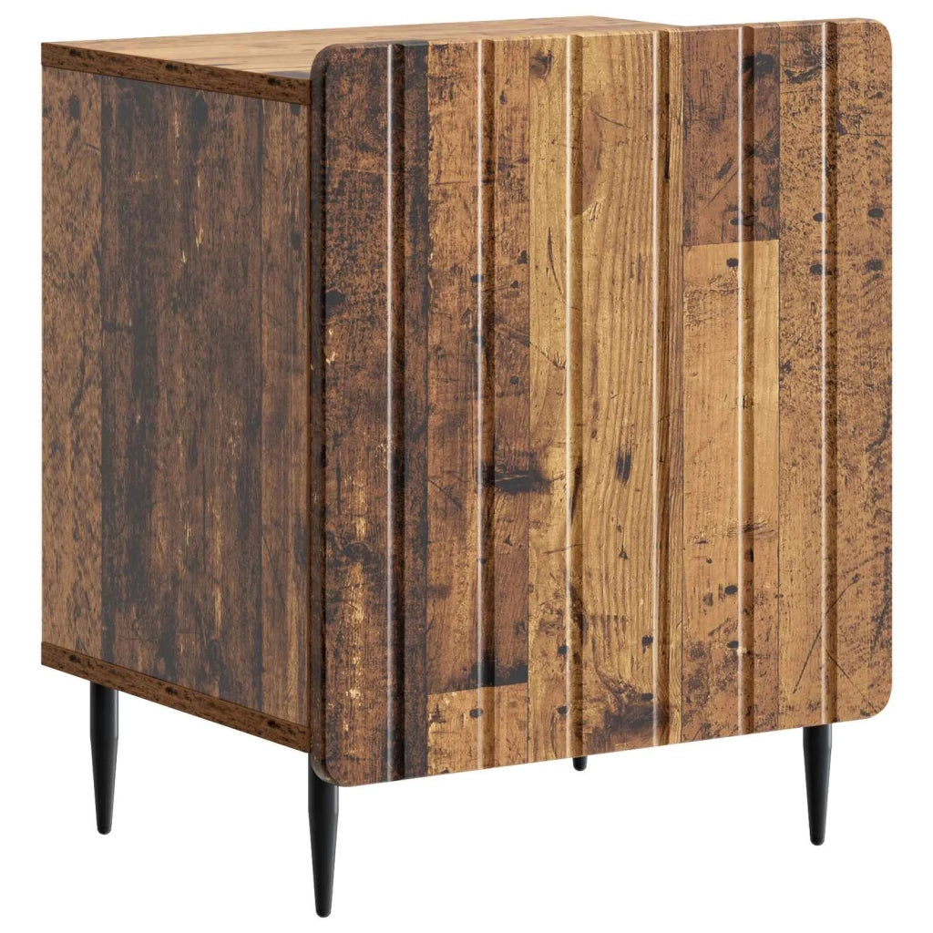 Comodino | Armadio da Notte | Mobiletto da notte Legno antico 43 x 34,5 x 52 cm