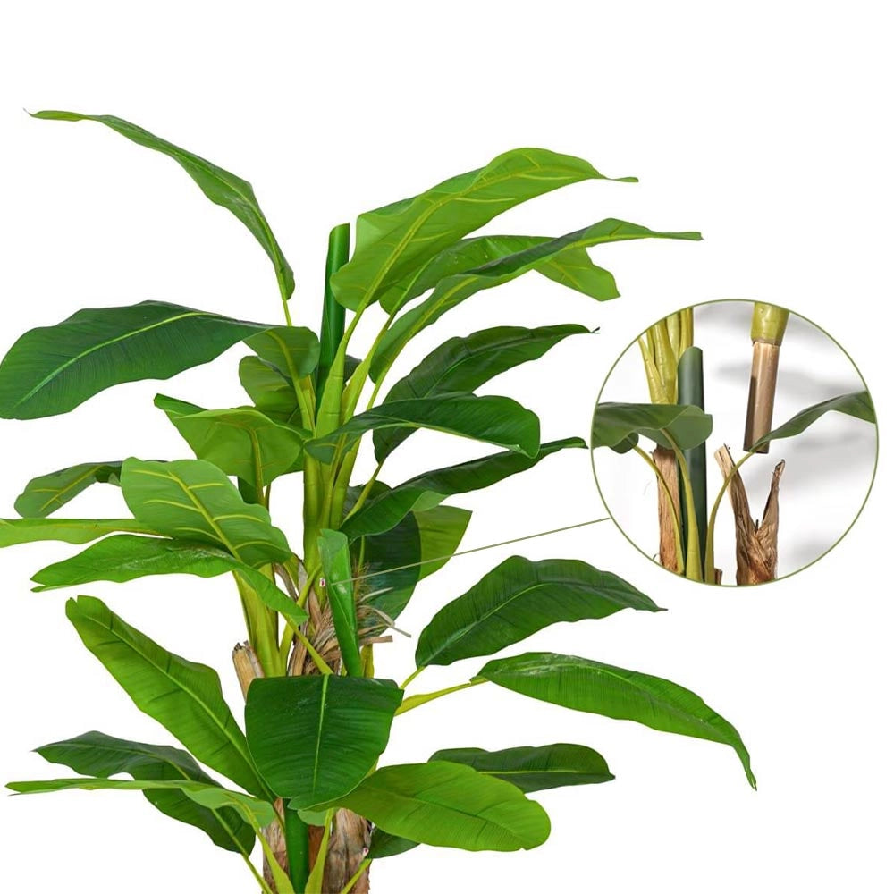 Banano Artificiale con vaso plastica pianta tropicale finta realistica h 270 cm