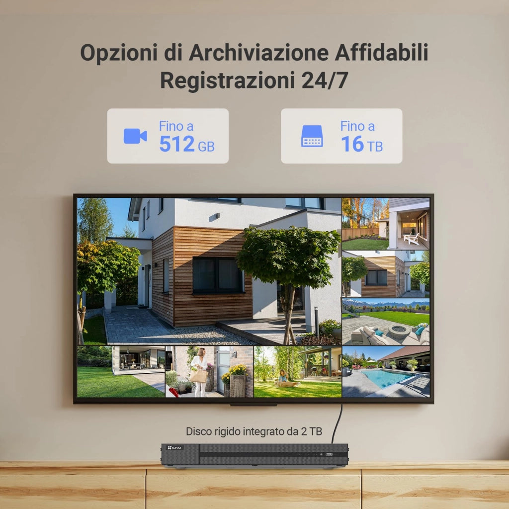 Kit Videosorveglianza Nvr Wireless Nvr Wireless 4 Telecamere 4MP Incluse