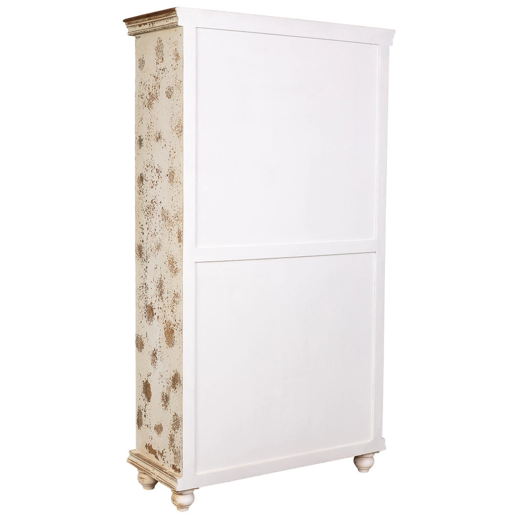 Armadio artigianale in legno bianco 104x43x188h cm