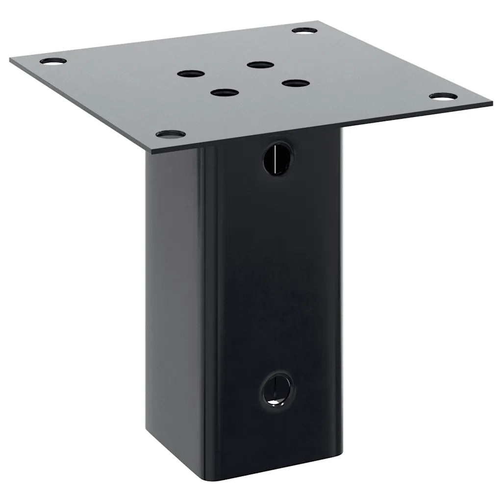 Basi per Pali Quadrati 12 pz 61x61mm Acciaio Verniciato Polvere