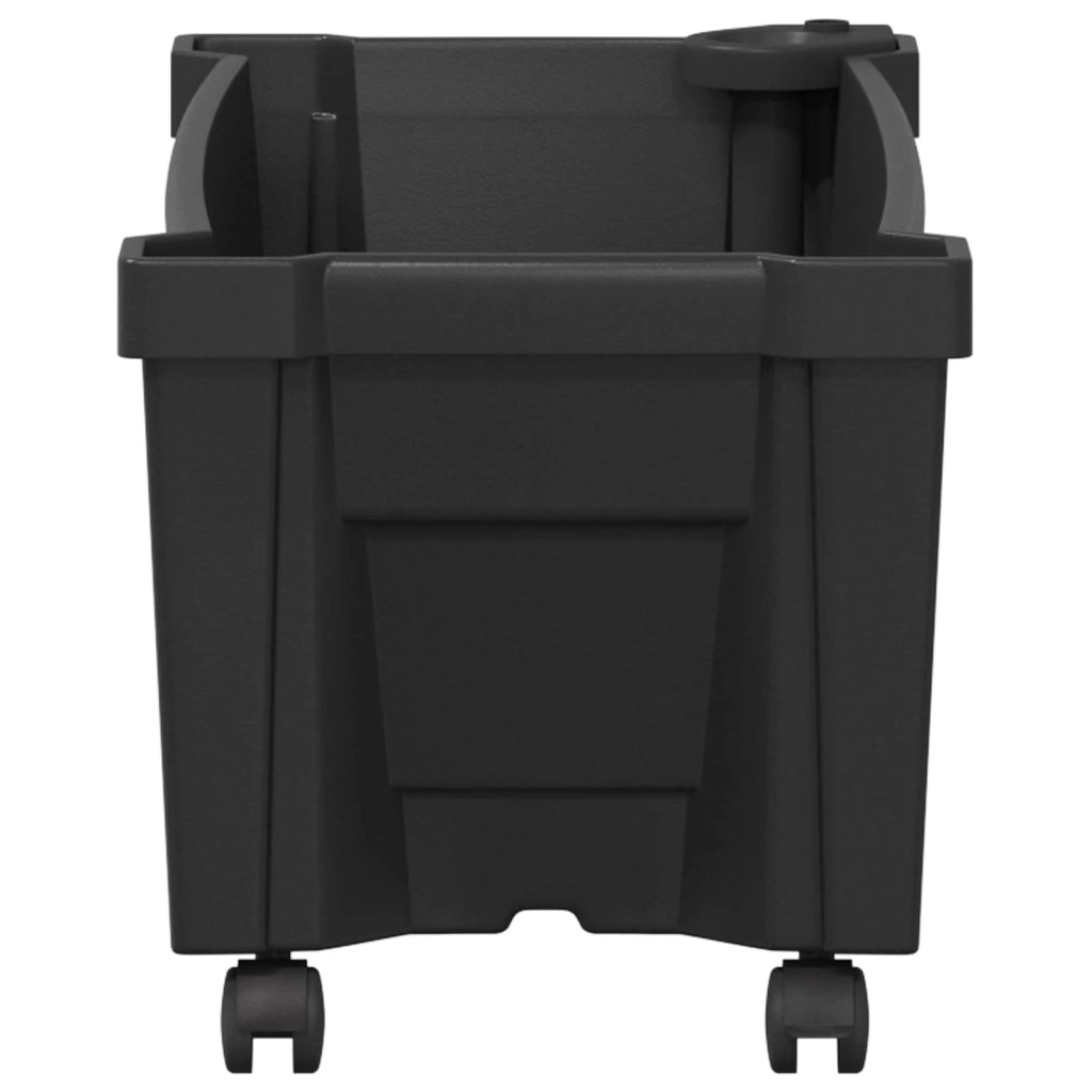 Vaso Calypso con Ruote Antracite 79 x 35 x 33 cm PP CFW2739994