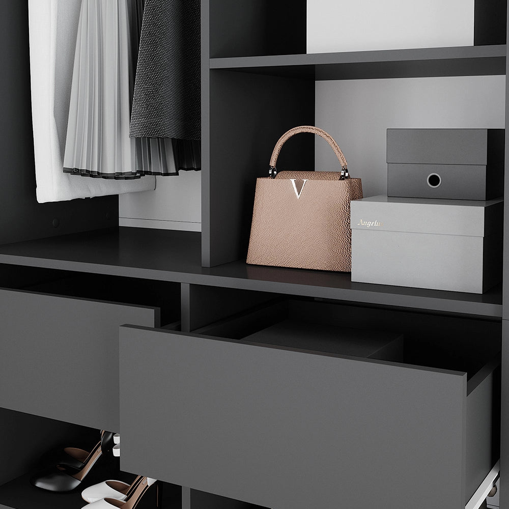 Armadio Elmo Antracite 50 x 40 cm Set di 3 Vicco
