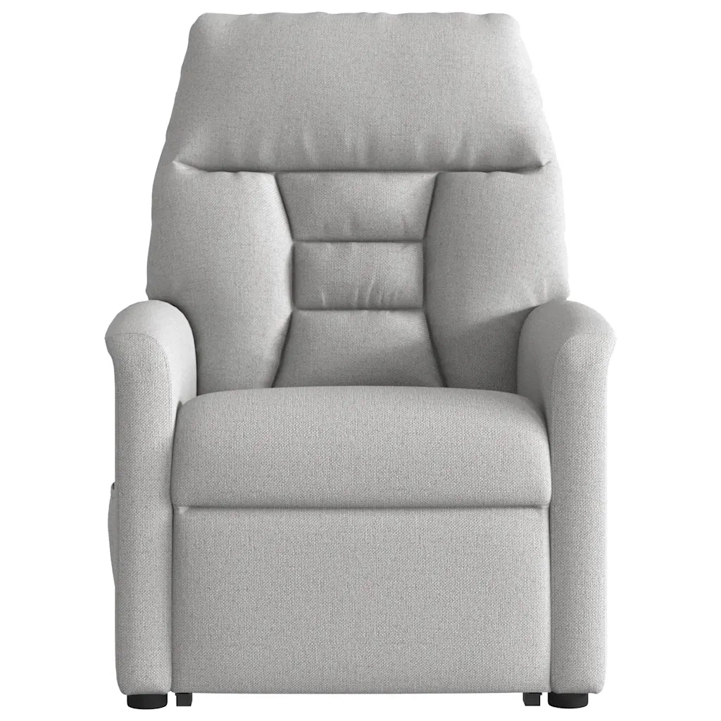 Poltrona Alzapersona Reclinabile Grigio Nuvola in Tessuto 3303041