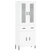 Credenza | Madia | Buffet da pranzo | Armadio da pranzo Bianca 69,5x34x180 cm in Legno Multistrato